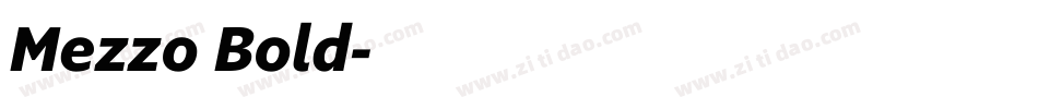 Mezzo Bold字体转换